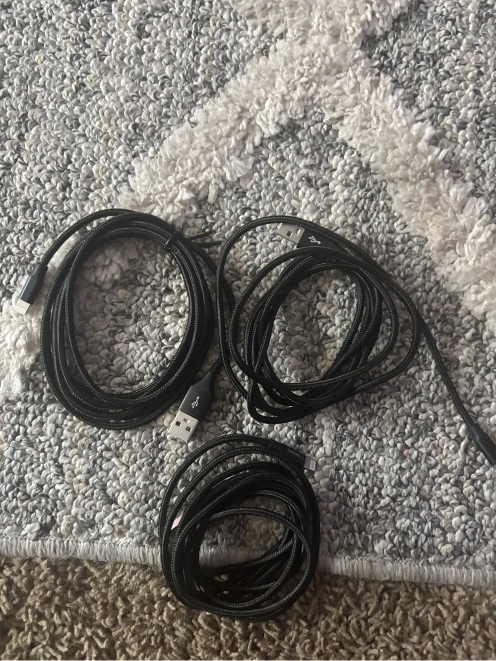 Braided USB Charging Cables - Black